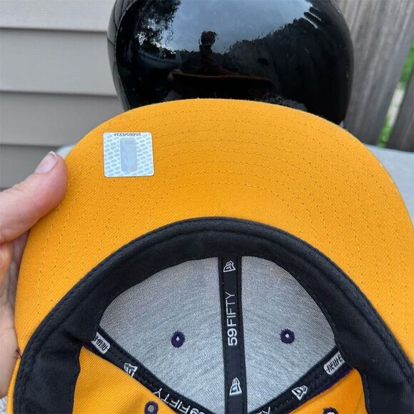 Los Angeles Lakers New Era 59FIFTY Fitted Hat Size 7 1/4 Multicolor - Picture 7 of 11